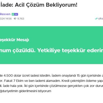 Rexven İle Yaşadığım E-ticaret Hayal Kırıklığı Ve Paramı Alamama Sorunu