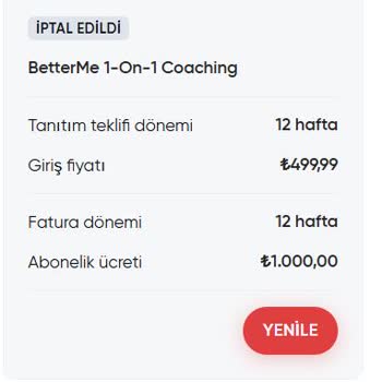 Betterme Onayım Dışında Yapılan Ücretlendirme Ve Haksız Çekim Sonrası İade Talebi