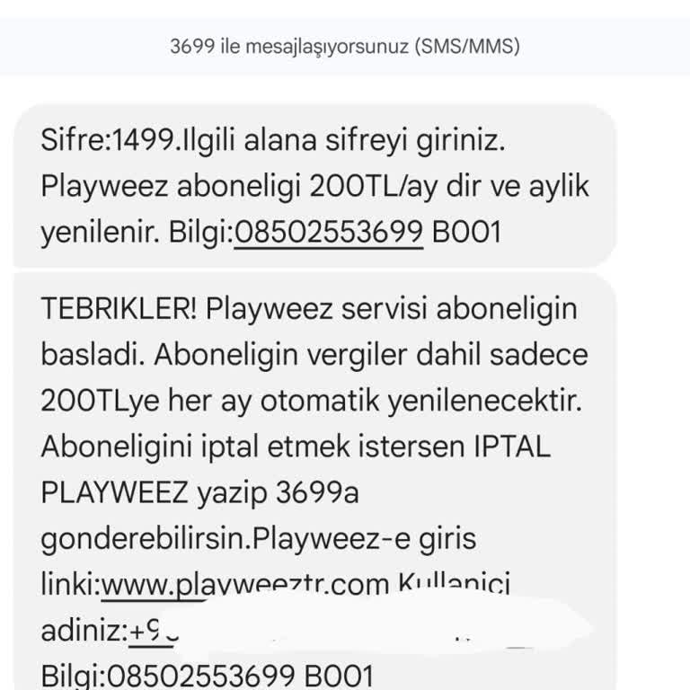 Playweez Aboneliği Onayım Olmadan Başlatıldı, Param Geri Verilsin