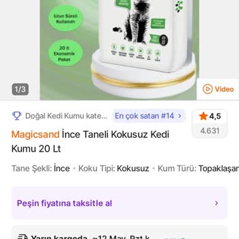 İndirimleriyakalayin Hepsiburada'da Uygun Fiyatlı Kedi Kumu Siparişim Gece İptal Edildi