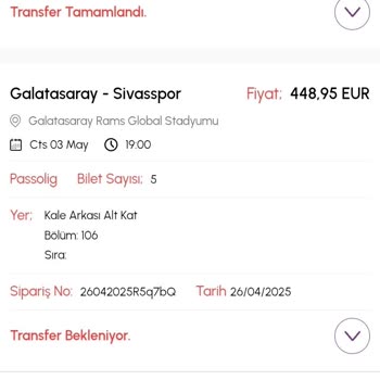 Maç Biletlerinin Teslim Edilmemesi Ve İletişim Sorunu