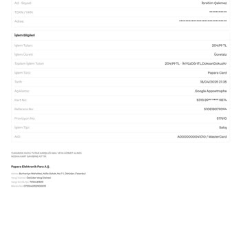 Google Play Store Hesabımdan Yetkisiz Para Çekildi, İade Talebim Karşılanmadı