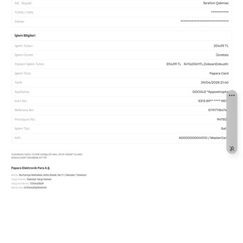 Google Play Store Hesabımdan Yetkisiz Para Çekildi, İade Talebim Karşılanmadı