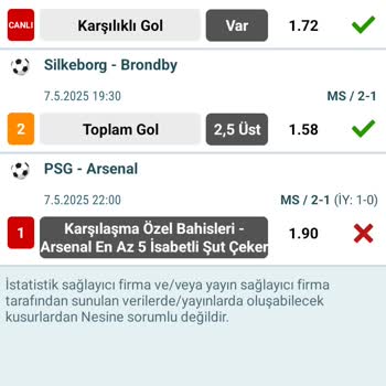 Nesine'de Arsenal Maçında İstatistik Hatası Ve Kupon Kaybı
