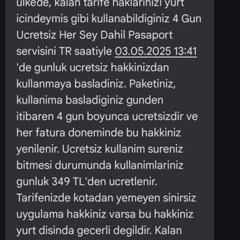 Yurt Dışı Kullanım Ücreti Hatalı Faturalandırıldı, Müşteri Hizmetleri Sorunu Çözmüyor