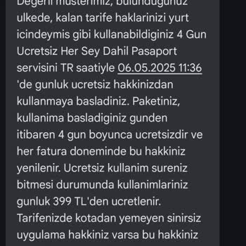 Yurt Dışı Kullanım Ücreti Hatalı Faturalandırıldı, Müşteri Hizmetleri Sorunu Çözmüyor