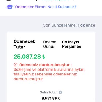 Trendyol Yemek Panelinde Satıcı Ödemelerinin Gecikmesi Nedeniyle Mağduriyet