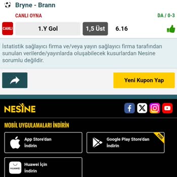 Nesine.com'da Bahis Sonuçlarında Hatalı İstatistik ve Mağduriyet