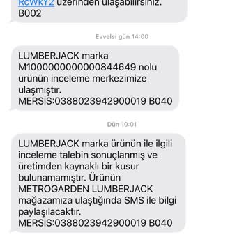 Lumberjack Ayakkabıda Kusur Görmezden Gelindi, Değişim Talebim Reddedildi