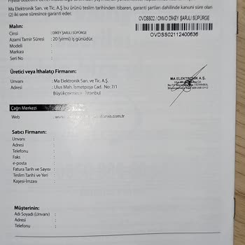 Onvo Dikey Süpürge Hortumu Garanti Süresinde Kırıldı, Yedek Parça Sorunu