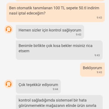 Trendyol Yemek'te Yetersiz İndirim Ve İlgisiz Müşteri Temsilcileri