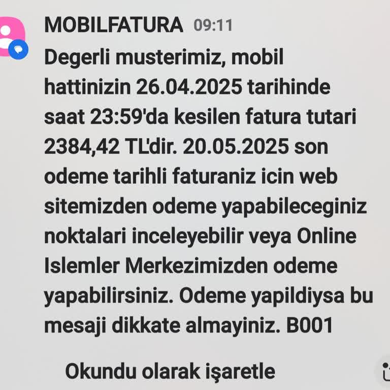 Kullanmadığım Hatta Yüksek Fatura Şoku Ve İletişim Sorunu
