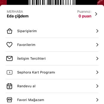 Sephora Uygulamasında Puanlarım Bilgi Verilmeden Silindi