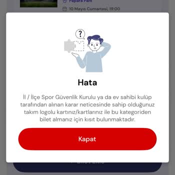 Passolig Kartımla Bilet Alamıyorum, Acil Çözüm Bekliyorum