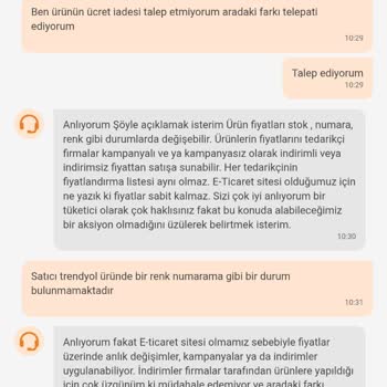 Ürün İndiriminden Sonra Fiyat Farkı İadesi Yapılmıyor