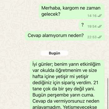 Sipariş Verdim, Ürünüm Gelmedi Ve Kimseye Ulaşamıyorum
