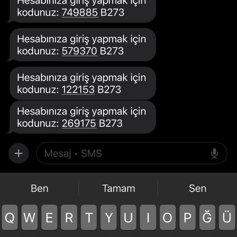 Onytek'ten Alakasız Doğrulama Mesajları Alıyorum