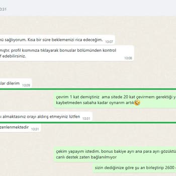 Bonus Çevrim Şartları Ve Ödeme Sorunu Yaşadım
