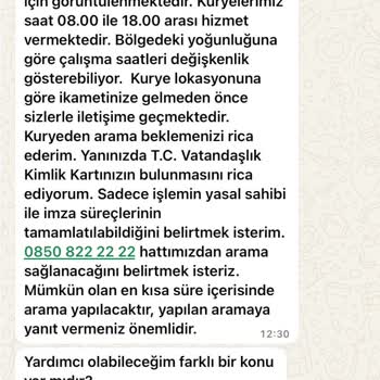 Evdeyken Teslimat Yapılmadı, Destek Alamadım!
