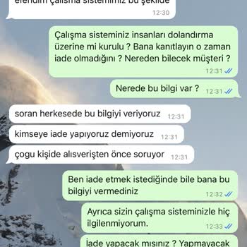 İade Bilgisi Olmadan Ürün İadesi Reddedildi