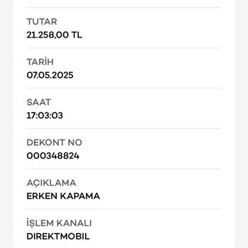 Kredi Kapatma İşleminde Fazla Alınan Faizin İadesi Talebi