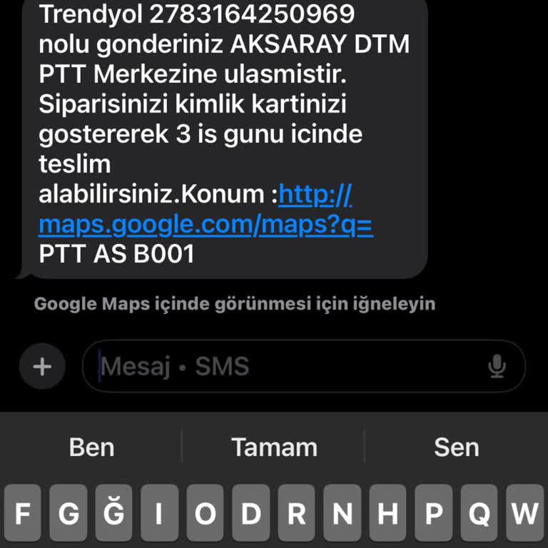 PTT Kargo Teslimatında Gerçek Dışı Bilgilendirme Ve İlgisizlik