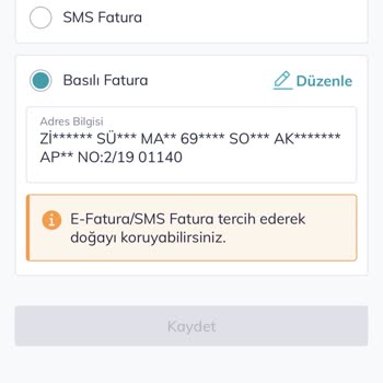 Sil Süpür Servisinden Faydalanamama Ve Fatura Tipi Sorunu