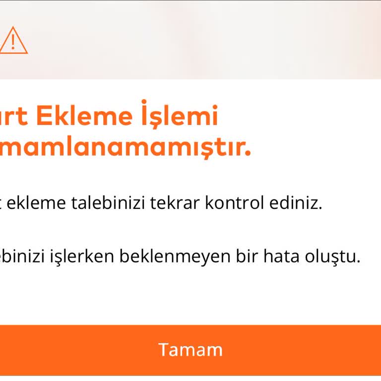 Masterpass Kart Ekleme Hatası Nedeniyle İşlem Tamamlanamıyor
