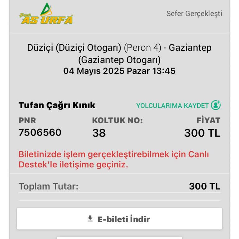 Otobüsün Kalkış Saatinden Önce Hareket Etmesi Ve İlgisiz Davranış