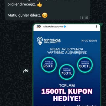 Tahtakale Market Kampanya Kuponları Sürekli Tanımlanmıyor Müşteri Mağduriyetim Artıyor
