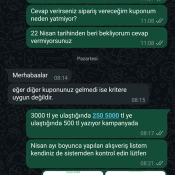 Tahtakale Market Kampanya Kuponları Sürekli Tanımlanmıyor Müşteri Mağduriyetim Artıyor