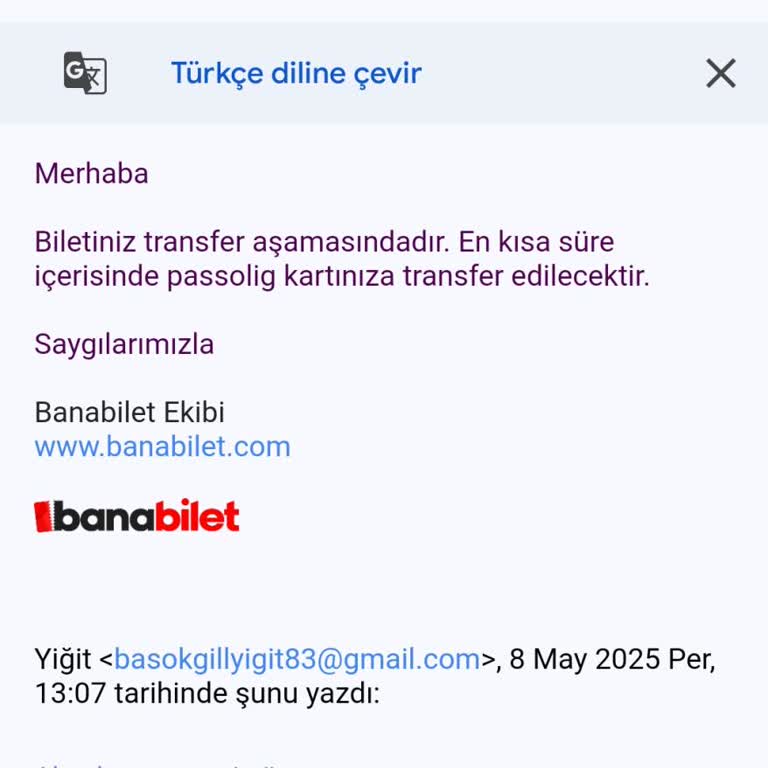 Biletim Teslim Edilmedi, Muhatap Bulamıyorum