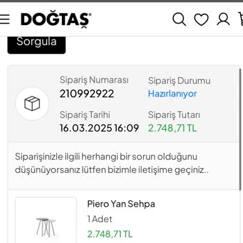 Doğtaş'tan Alınan Ürünler Zamanında Teslim Edilmiyor, Müşteri Hizmetleri Sorunu Çözmüyor