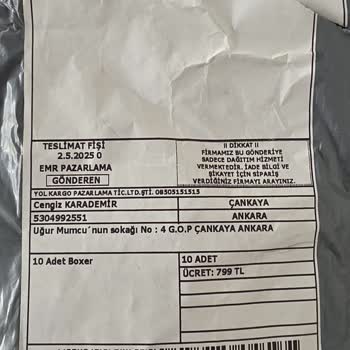 Sipariş Verdiğim Boxerlar Beklentimi Karşılamadı