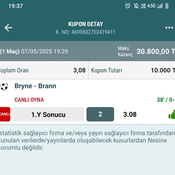 Yanlış Maç Bilgisi Nedeniyle Kuponum Geçersiz Sayıldı, İade Yapılmadı