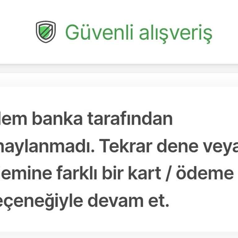 Vodafone Pay Kartımla Hepsiburada Alışverişinde Ödeme Reddedildi Çözüm Bulamıyorum