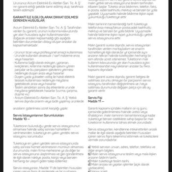 Arzum Çay Sefası: Garanti Kapsamında Çözülemeyen Arıza Mağduriyeti