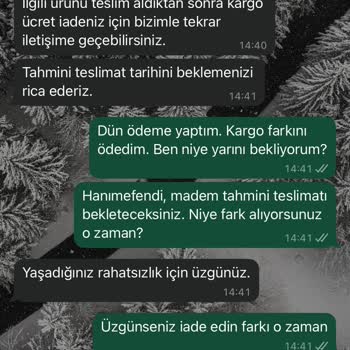 Ekstra Ücretle Hızlı Teslimat Seçeneği Yerine Getirilmedi, Müşteri Hizmetleri İlgisiz Davrandı