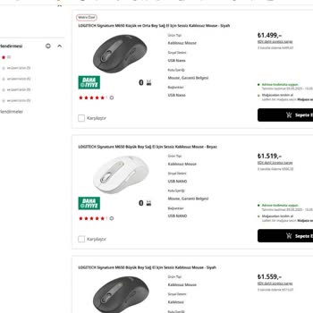 Büyük Boy Mouse Siparişi Verdim, Küçük Boy Gönderildi Ve Değişim Yapılmadı