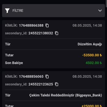 Kazancım Haksız Şekilde Silindi, Çekim Talebim Reddedildi