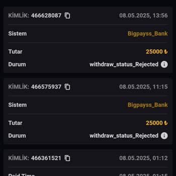 Kazancım Haksız Şekilde Silindi, Çekim Talebim Reddedildi