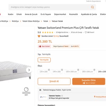 Yanlış Yatak Gönderimi Ve Eksik Özellikler Nedeniyle Mağduriyet