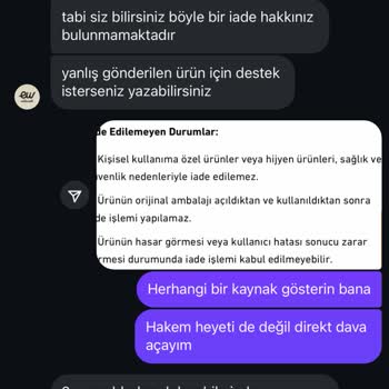 Yanlış Ürün Gönderimi Ve İade Reddiyle Mağdur Edildim