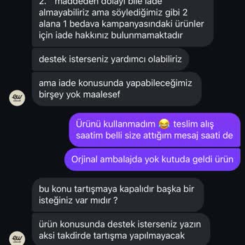Yanlış Ürün Gönderimi Ve İade Reddiyle Mağdur Edildim