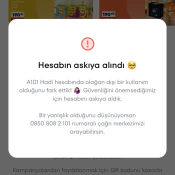 Hesabım Haksız Yere Askıya Alındı, Sorunun Çözülmesini İstiyorum