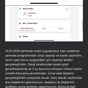 İptal Edilen Cihazın Kaskosu Faturama Yansıtılmaya Devam Ediyor, İade Yapılmıyor!