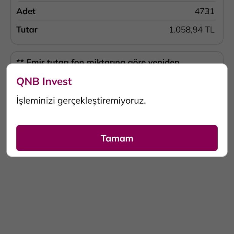 QNB Invest Hesabımdaki Fonu Satamıyor Ve Paramı Çekemiyorum