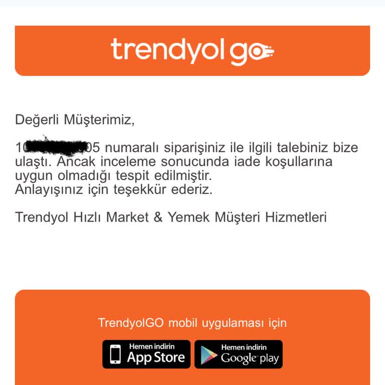 Yanlış Adrese Giden Sipariş İçin İade Yapılmıyor