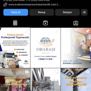 Obabaşı Group Profesyonel Ev Ofis Transferi Telefonlara Cevap Yok