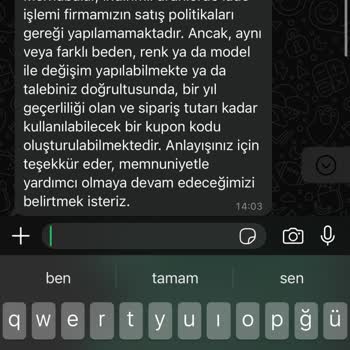 İade Hakkımın Kısıtlanması Ve Alternatif Ürün Zorunluluğu